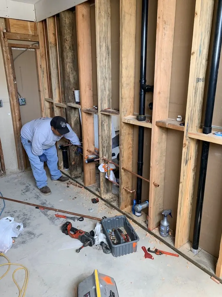 Commercial rough-in plumbing for Gas Line Repair in Dresden East